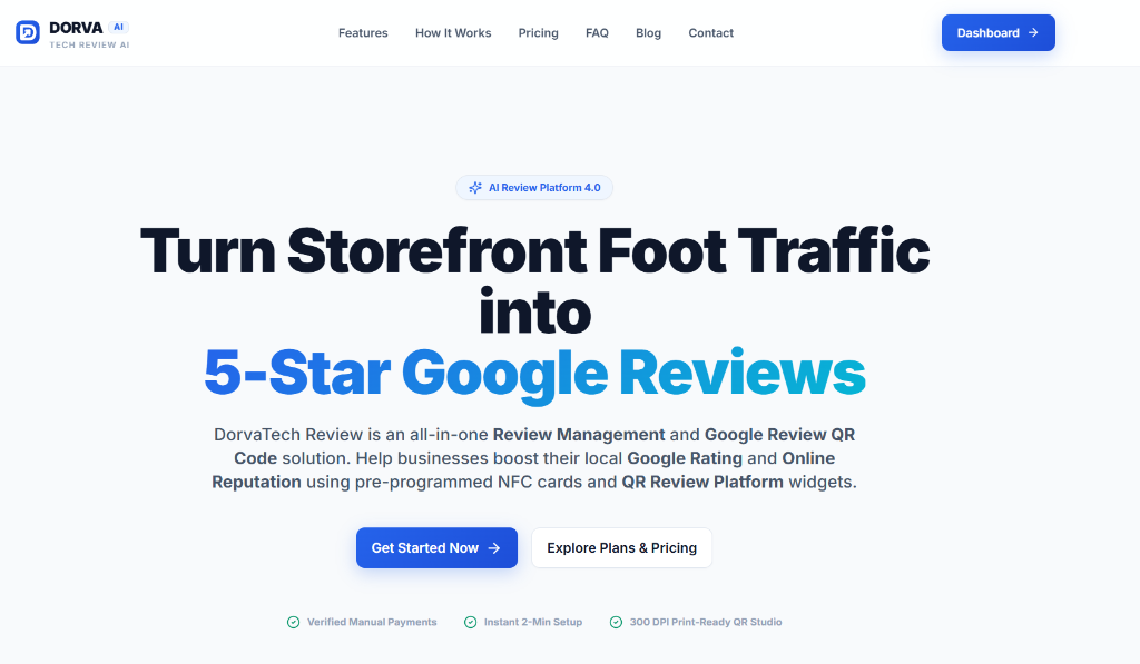 DorvaTech Review AI review management platform website